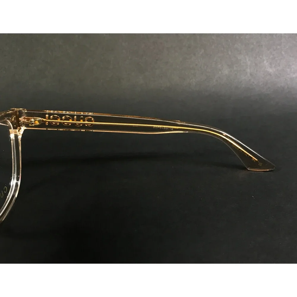 Gucci Eyeglasses Frames GG1746OA 002 Transparent Pink Square Full Rim 52-18-145